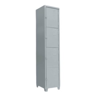 Roupeiro De 4 Portas - Pitão P/ Cadeado - Cinza Escuro - Chapa 26