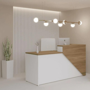 Balcão De Atendimento Madrid - Esquerdo - Sevilha Com Branco - 25 MM
