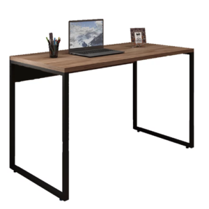 Mesa Reta Industrial 1,20 m x 60 cm - Tampo 25 mm - Sevilha Com Preto