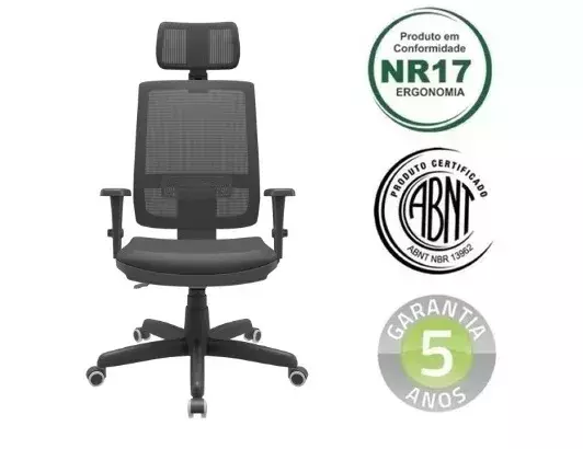 Cadeira Presidente Brizza Em Tela - Ergonômica - Back System NR17 - Imagem 2
