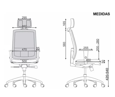 Cadeira Presidente Brizza Em Tela - Ergonômica - Back System NR17 - Imagem 3