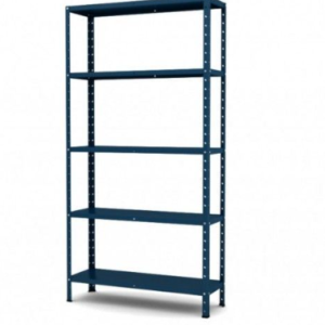 Estante De Aço 5 Prateleiras - 1,80 m x 92 cm x 30 cm - Azul Escuro