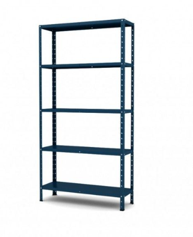 Estante De Aço 5 Prateleiras - 1,80 m x 92 cm x 30 cm - Azul Escuro