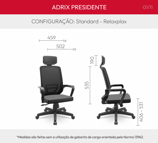 Cadeira Adrix Presidente - Relax - Tela - Imagem 4
