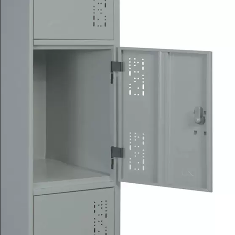 Roupeiro De 16 Portas - Pitão P/ Cadeado - Cinza Cristal - Chapa 26 - Imagem 2