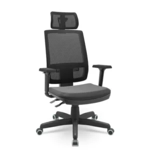 Cadeira Presidente Brizza Em Tela - Braço 3D - Ergonômica - Back System NR17