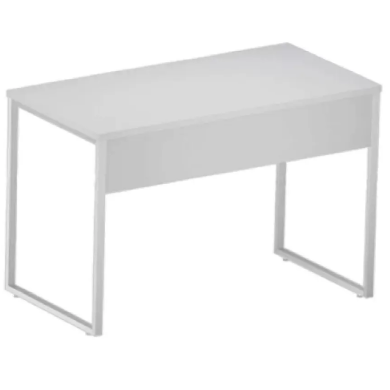 Mesa Reta Industrial 1,50 m x 60 cm - Tampo 25 mm - Branco Com Branco