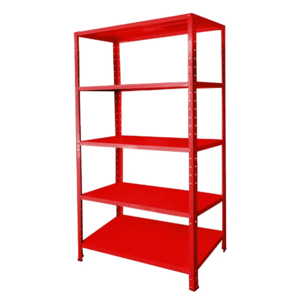 Estante De Aço 5 Prateleiras - 1,80 m x 92 cm x 30 cm - Vermelha