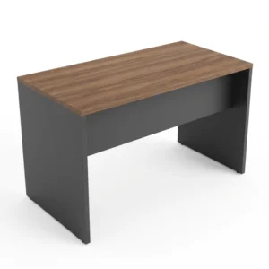 Mesa Reta 80 cm x 60 cm - Tampo 25 mm - Nogal Com Preto