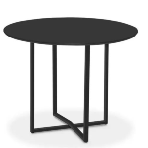 Mesa De Reunião Redonda Pé Industrial - 1,20 m - Tampo em 25 mm - Preto