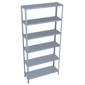 Estante De Aço 6 Prateleiras - Cinza Cristal - 1,98 m x 92 cm x 30 cm