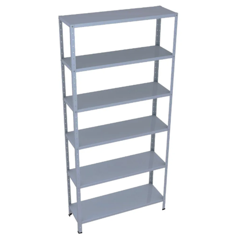Estante De Aço 6 Prateleiras - Cinza Cristal - 1,98 m x 92 cm x 30 cm
