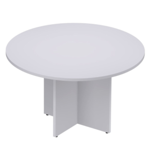 Mesa De Reunião Redonda 25 mm - 1,20 m - Cinza Cristal