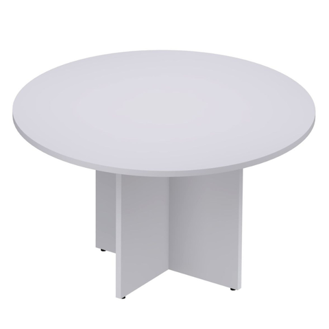 Mesa De Reunião Redonda 25 mm - 1,20 m - Cinza Cristal