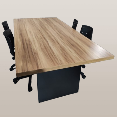 Mesa de Reunião 2 m x 1 m - 25 mm - Sevilha Com Preto - Imagem 2