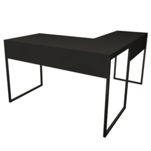 Mesa L Industrial - tampo 25 mm - 1,50 m x 1,50 m - Preto