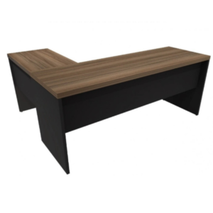 Mesa L 25 mm - 1,50 m x 1,50 m - Nogal Com Preto