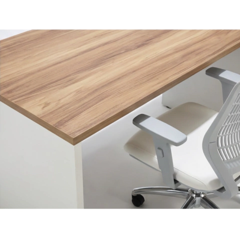 Mesa Reta 80 cm x 60 cm - Tampo 25 mm - Sevilha Com Branco - Imagem 2