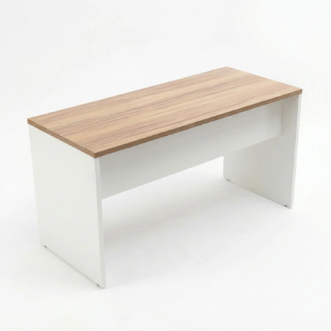 Mesa Reta 1,50 m x 60 cm - Tampo 25 mm - Sevilha Com Branco - Imagem 3