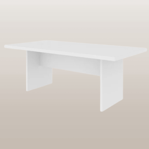 Mesa de Reunião 2 m x 1 m - 25 mm - Branco - Imagem 5