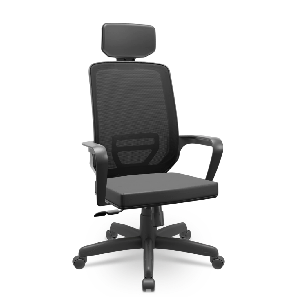 Cadeira Adrix Presidente - Relax - Tela - Preta