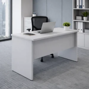 Mesa Reta 1,50 m x 60 cm - Tampo 25 mm - Cinza Cristal