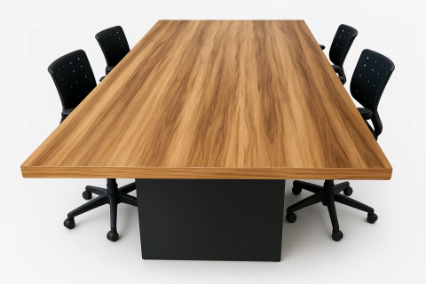 Mesa de Reunião 2 m x 1 m - 40 mm - Sevilha Com Preto -