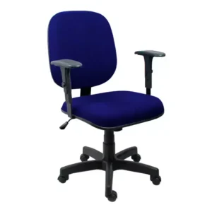 Cadeira Diretor Com Relax e Braço Regulável - Tecido Azul