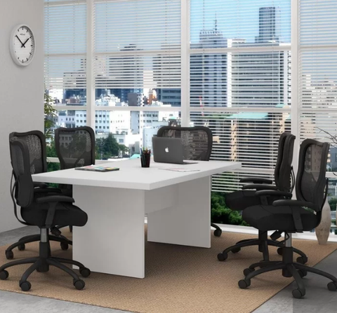 Mesa de Reunião 2 m x 1 m - 25 mm - Branco - Imagem 2